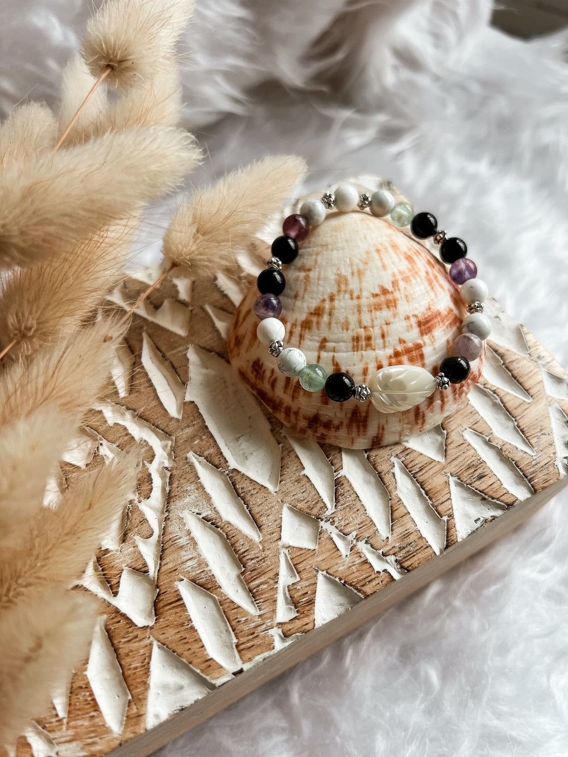 Bracelet pierres naturelles & nacre