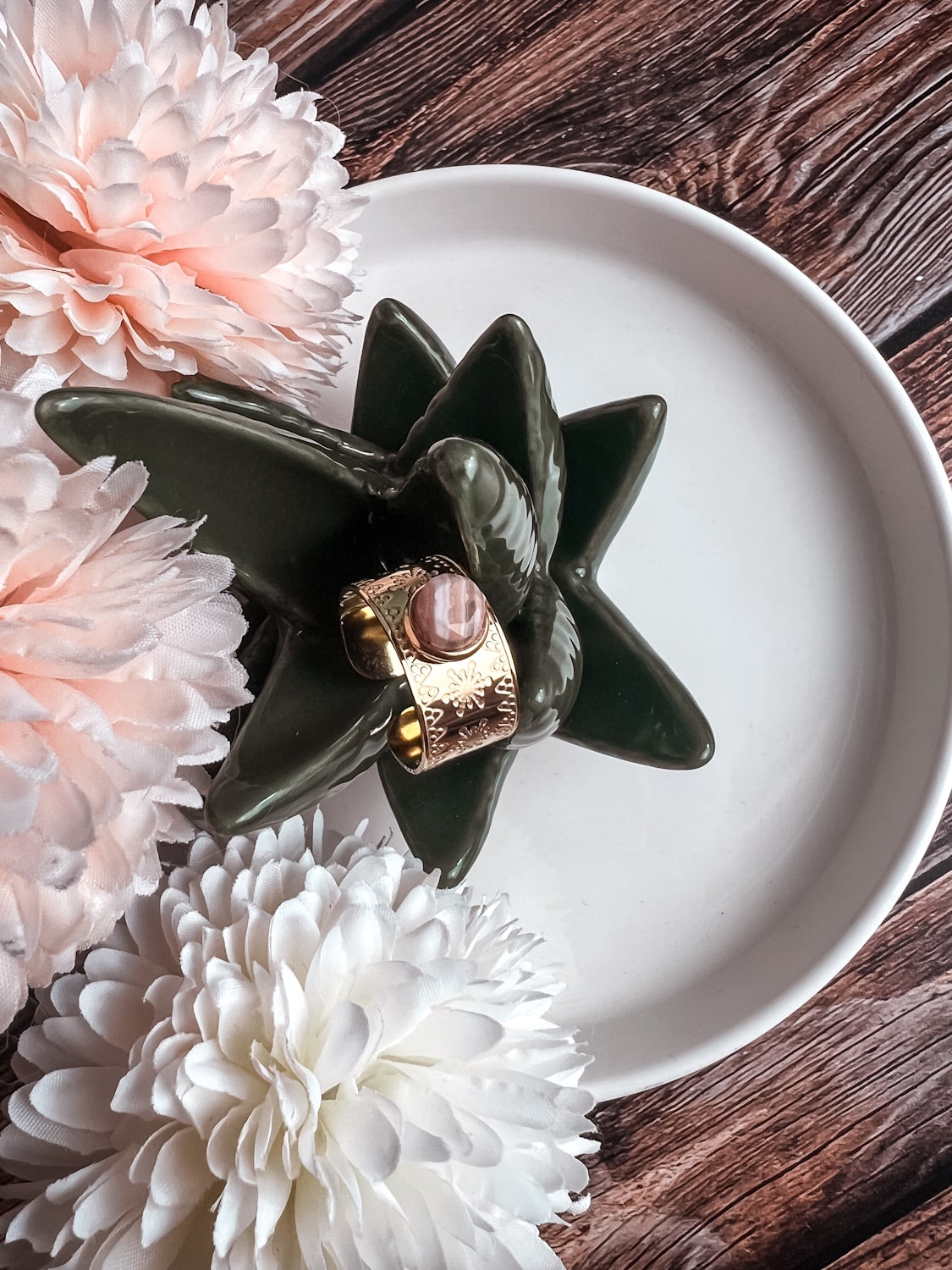 Bague pierre facettée 6mm - Collection élégante femme