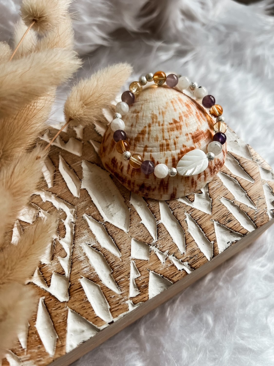 Bracelet pierres naturelles & nacre