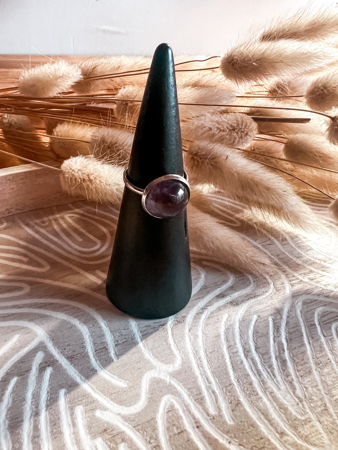 Bague pierre naturelle femme 12 mm