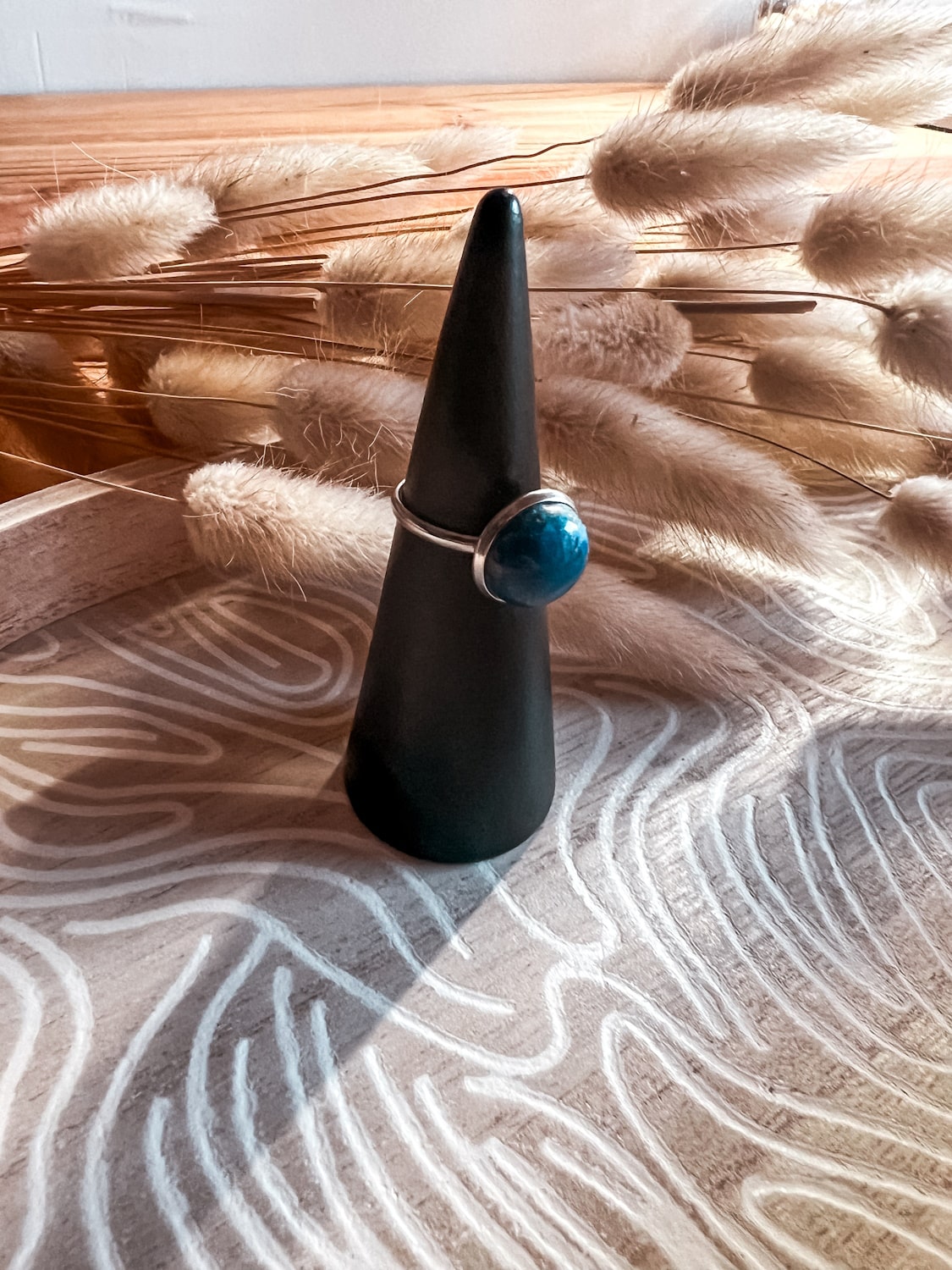 Bague pierre naturelle femme 12 mm