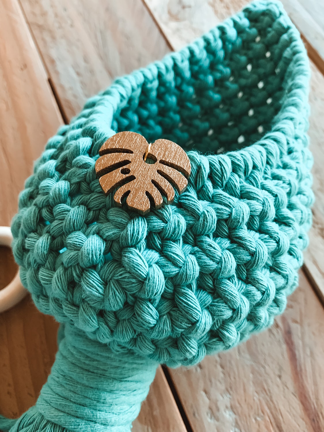 Suspension cocon macramé