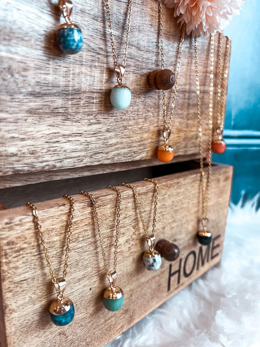 Collier pendentif en pierre naturelle - Bijoux NAYA