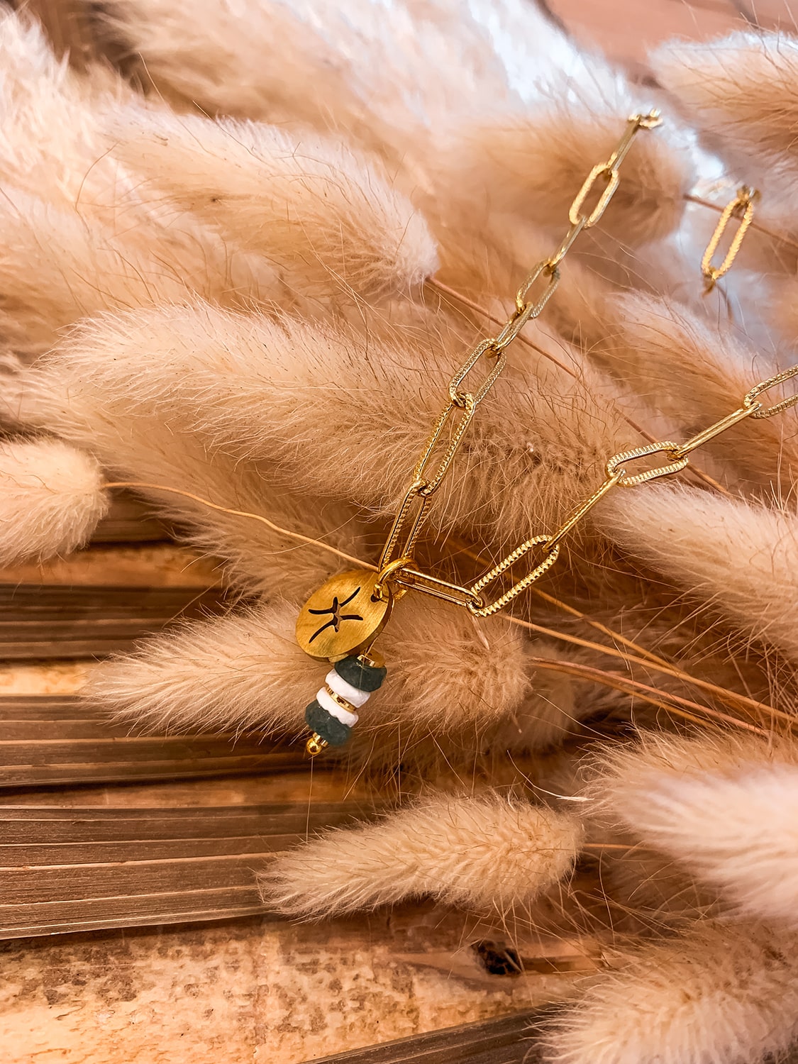 Collection dorée astro & perles gemmes