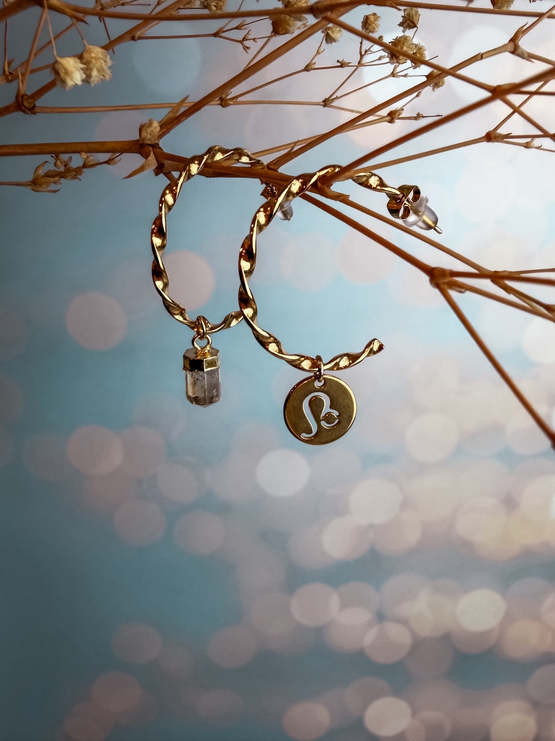 Boucles d’oreilles signe astrologique et pierre associée