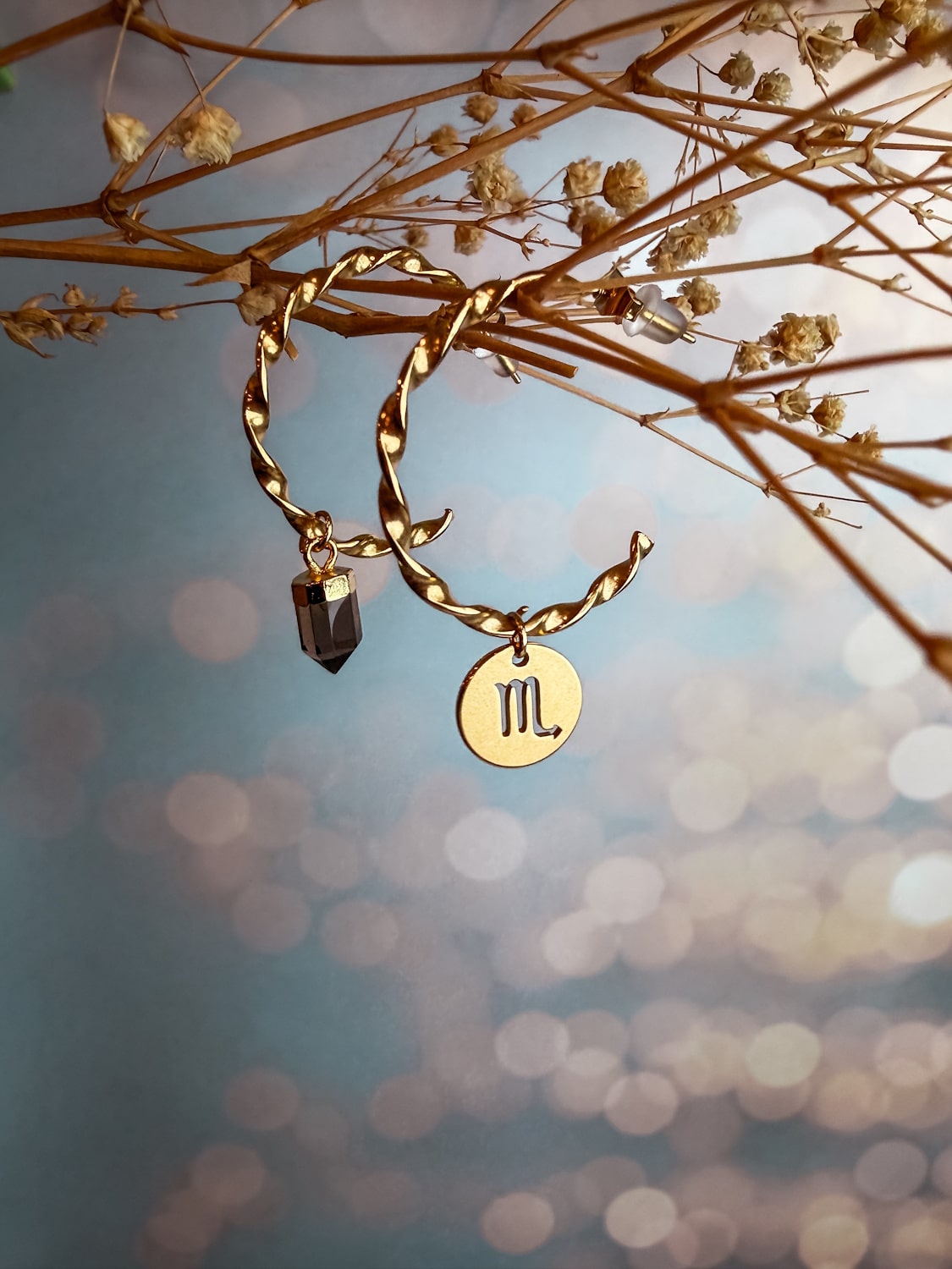 Boucles d’oreilles signe astrologique et pierre associée