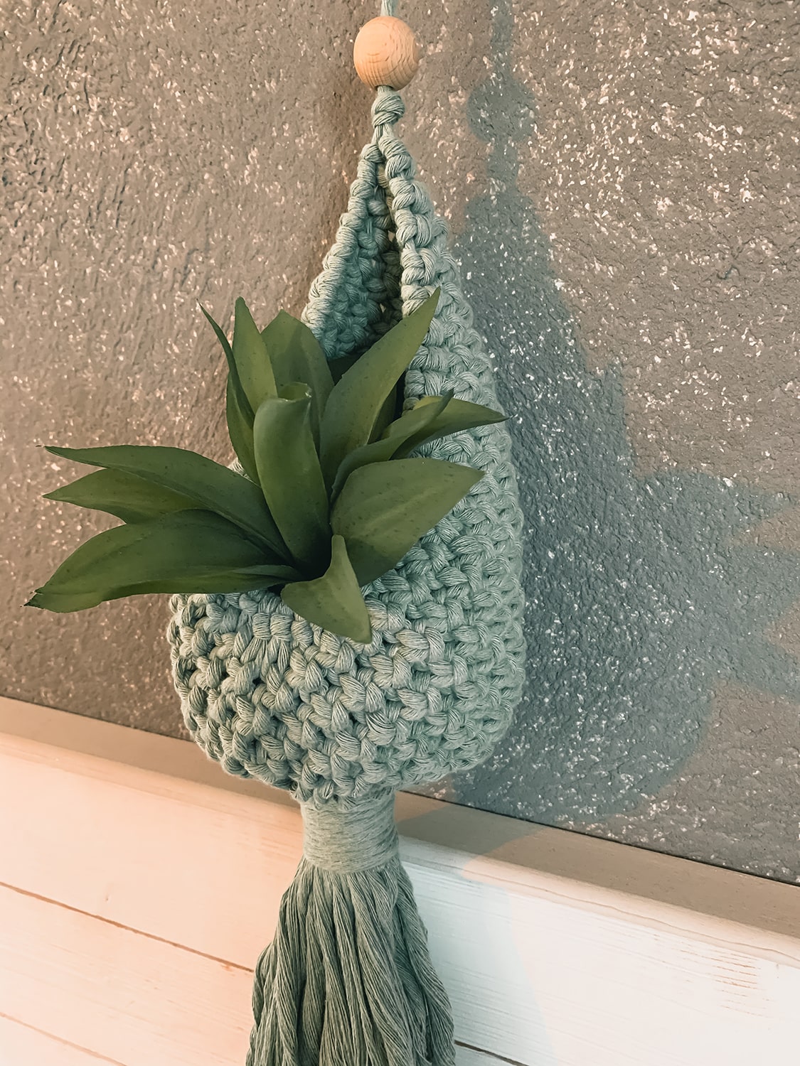 Suspension cocon macramé grand modèle