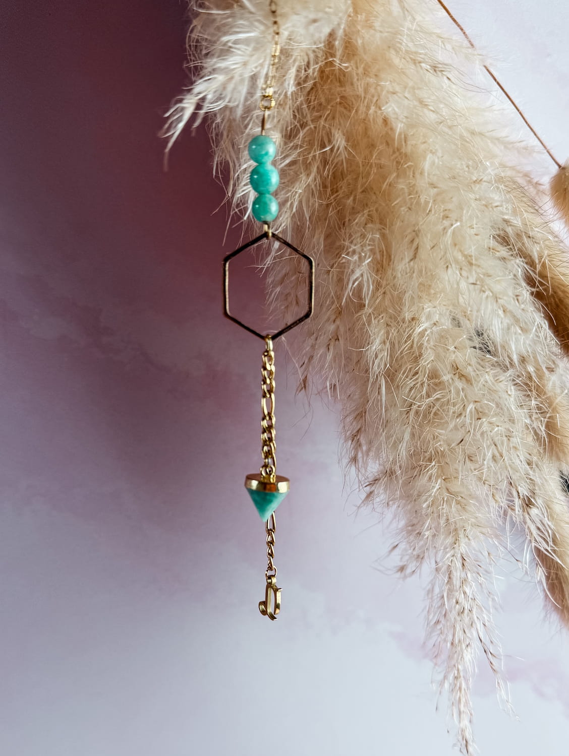 Collier Pierre Naturelle Hexagone Zodiaque – Bijoux Lithothérapie Artisanal Made in France