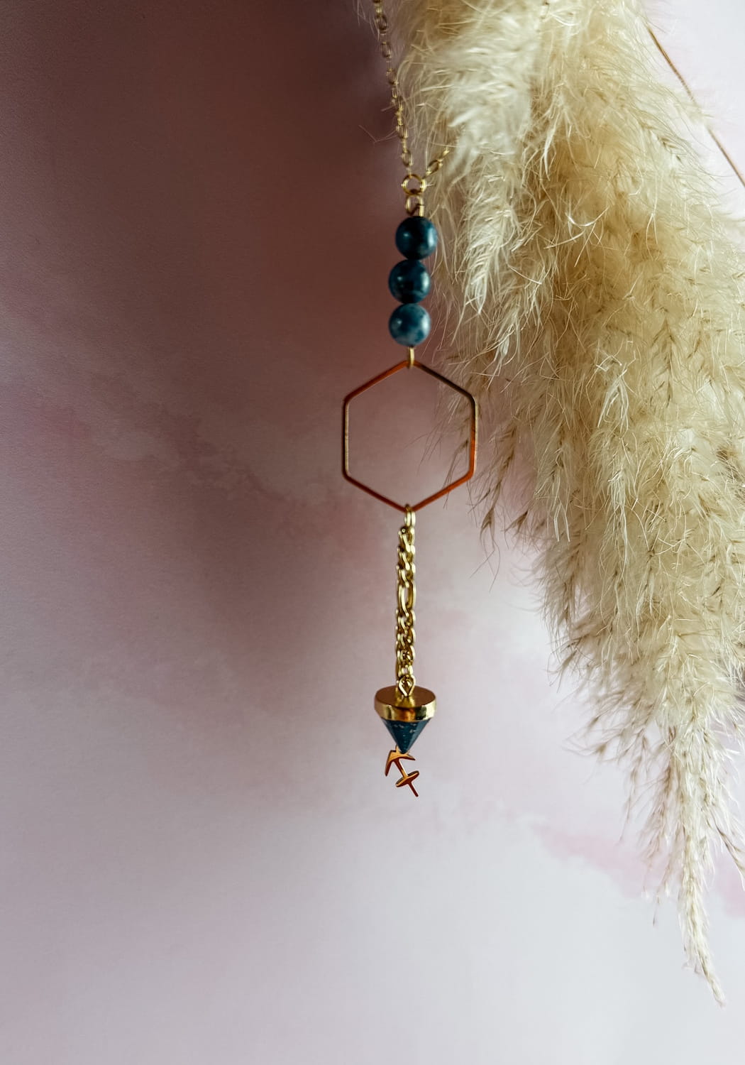 Collier Pierre Naturelle Hexagone Zodiaque – Bijoux Lithothérapie Artisanal Made in France