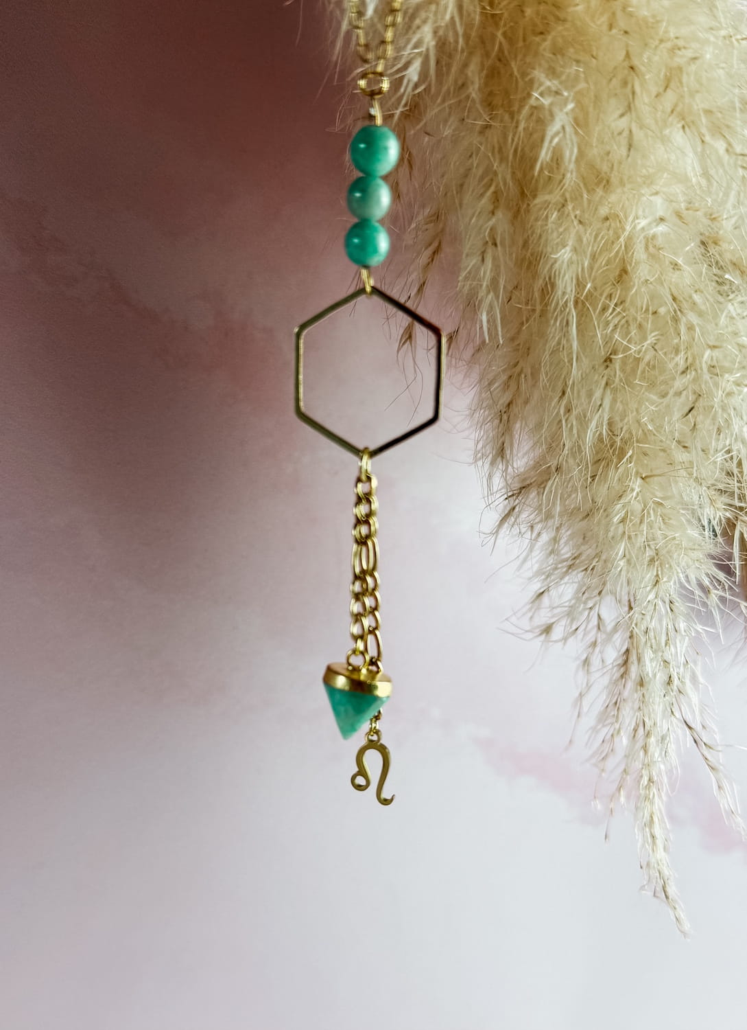 Collier Pierre Naturelle Hexagone Zodiaque – Bijoux Lithothérapie Artisanal Made in France