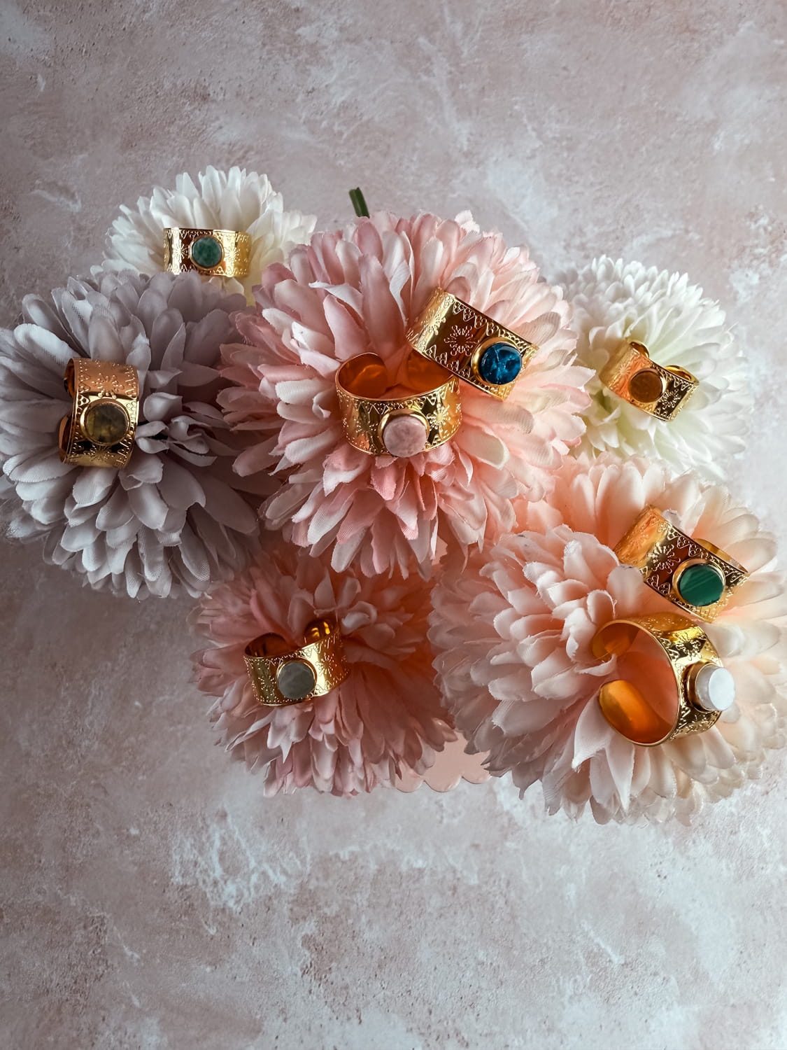 Bague pierre facettée 6mm – bijou lithothérapie élégant fait main France