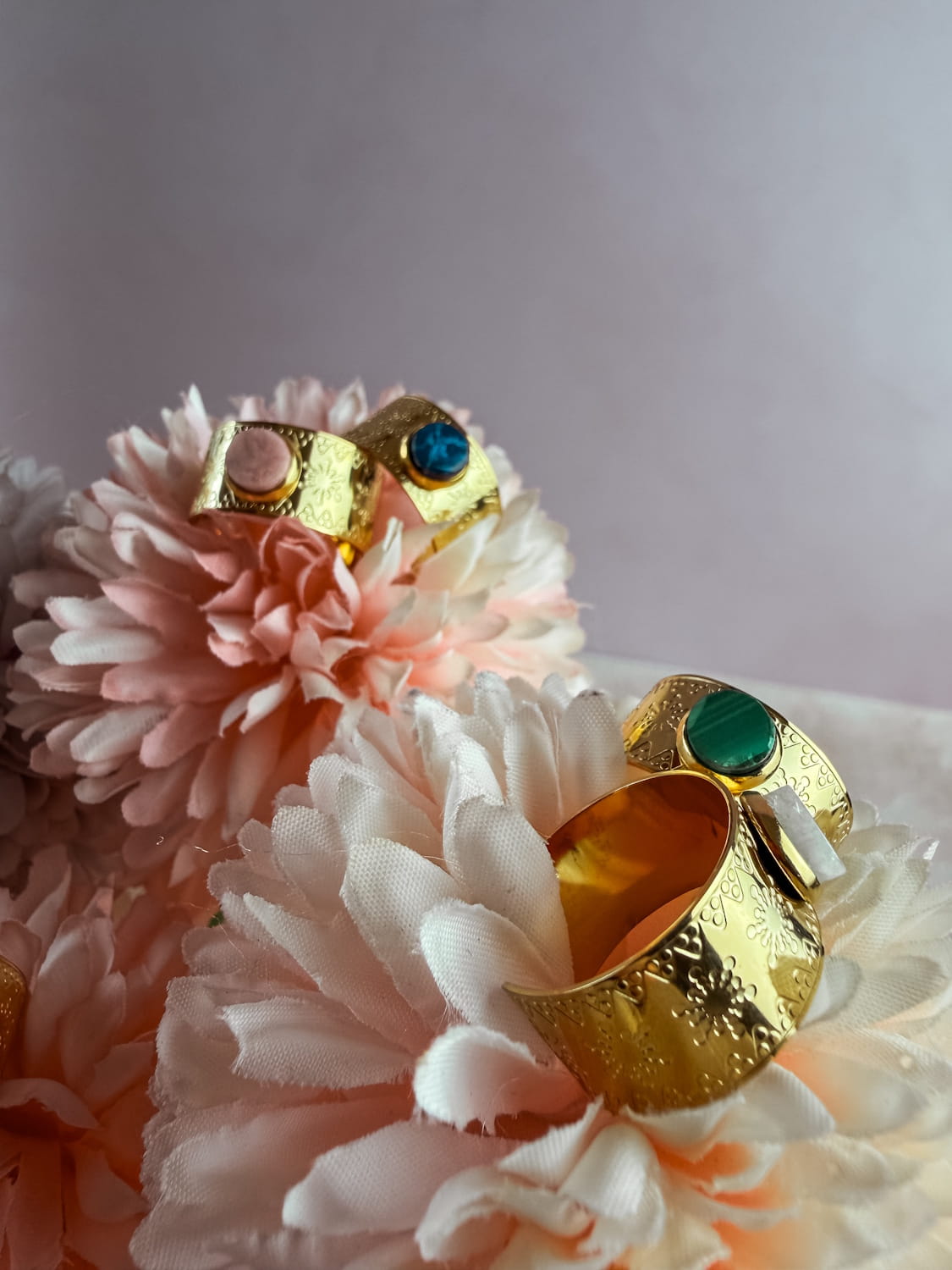 Bague pierre facettée 6mm – bijou lithothérapie élégant fait main France