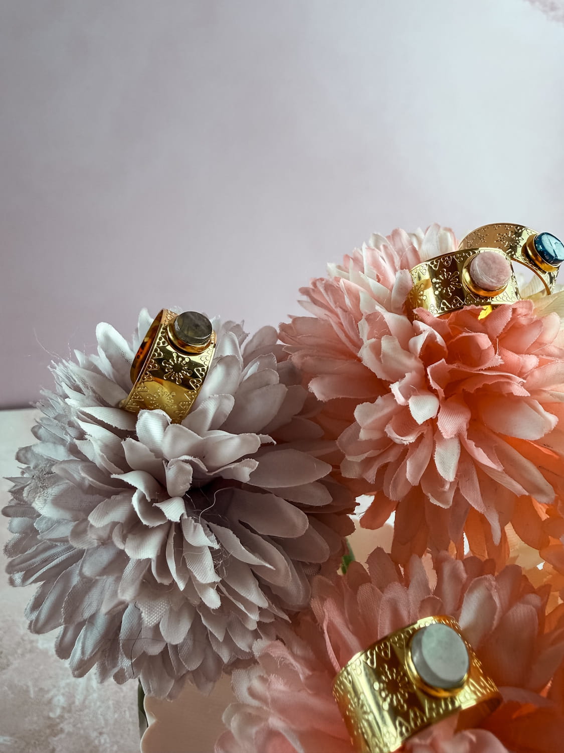 Bague pierre facettée 6mm – bijou lithothérapie élégant fait main France