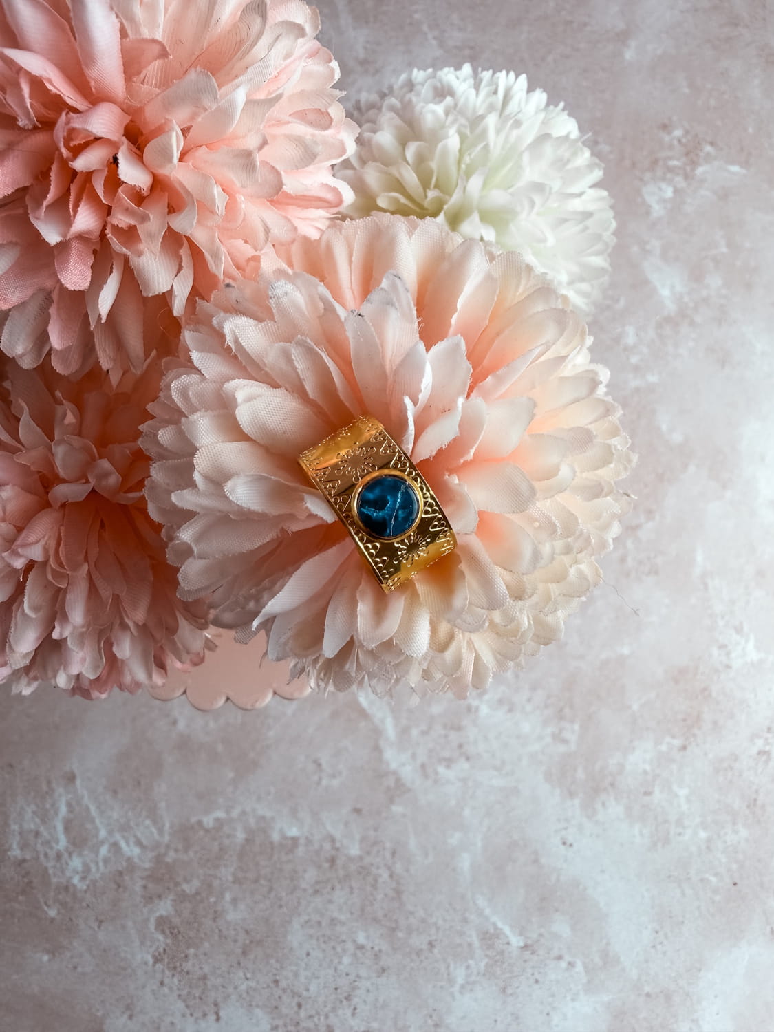 Bague pierre facettée 6mm – bijou lithothérapie élégant fait main France