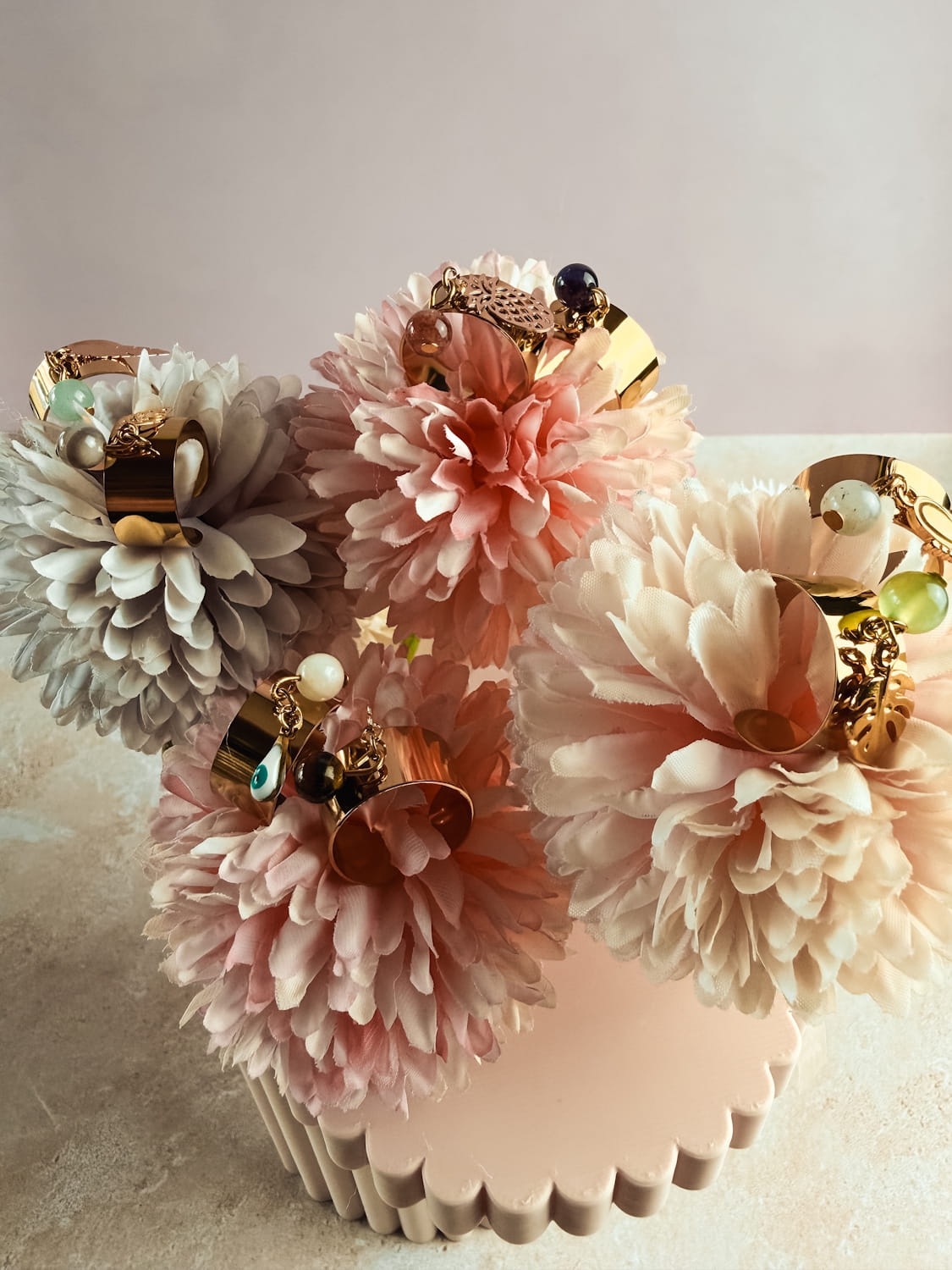 Bague breloque perles naturelles – bijou bohème artisanal fait main France