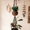 Double suspension pour plantes en macramé